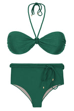 Cargar imagen en el visor de la galería, Product Front: Rio De Sol Conjunto Set Palace Twist Belted-High-Waist
