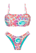 Cargar imagen en el visor de la galería, Product Front: Rio De Sol Conjunto Set Splash Bandeau-Reto Highleg