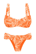 Cargar imagen en el visor de la galería, Product Front: Rio De Sol Conjunto Set Trail-Orange Amelia Baobi