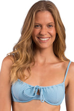 Cargar imagen en el visor de la galería, Gallery: Rio De Sol Sostén Top Dots-Sky Balconet-Tie