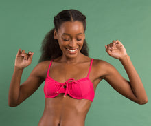 Cargar imagen en el visor de la galería, Image 12: Rio De Sol Sostén Top Dots-Virtual-Pink Balconet-Tie