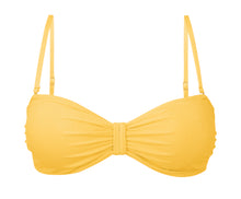 Cargar imagen en el visor de la galería, Product Front: Rio De Sol Sostén Top Malibu-Yellow Bandeau-Duo