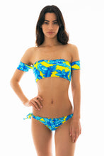 Cargar imagen en el visor de la galería, Image 06: Rio De Sol Sostén Top Palmeira Azul Off Shoulder