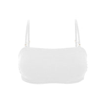Cargar imagen en el visor de la galería, Product Front: Rio De Sol Sostén Top Sand-White Bandeau-Reto