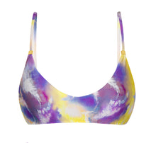 Cargar imagen en el visor de la galería, Product Front: Rio De Sol Sostén Top Tiedye-Purple Bralette