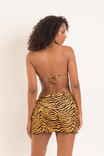 Cargar imagen en el visor de la galería, Model Back: Rio De Sol Falda De Playa Wild-Orange Skirt-Knot