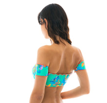 Cargar imagen en el visor de la galería, Image 07: Rio De Sol Sostén Top Acqua Flora Off Shoulder
