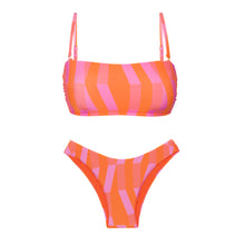 Cargar imagen en el visor de la galería, Product Front: Rio De Sol Conjunto Set Sunrise Bandeau-Reto High-Leg
