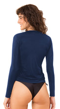 Cargar imagen en el visor de la galería, Image 06: Rio De Sol Sostén Navy Rash-Guard
