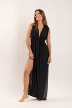 Cargar imagen en el visor de la galería, Image 04: Rio De Sol Vestido De Playa Black Long Dress Soleil

