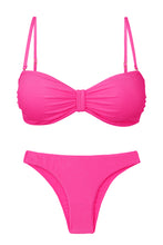 Cargar imagen en el visor de la galería, Product Front: Rio De Sol Conjunto Set Malibu-Rosa Bandeau-Duo Essential
