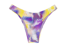 Cargar imagen en el visor de la galería, Product Front: Rio De Sol Bragas Bottom Tiedye-Purple High-Leg

