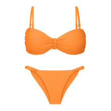 Cargar imagen en el visor de la galería, Product Front: Rio De Sol Conjunto Set Dots-Mango Bandeau-Crispy Cheeky-Crispy
