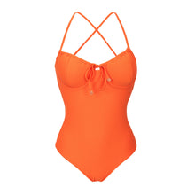 Cargar imagen en el visor de la galería, Product Front: Rio De Sol Una Pieza Dots-Orange Julia
