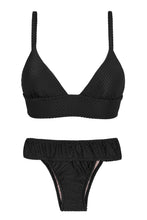 Cargar imagen en el visor de la galería, Product Front: Rio De Sol Conjunto Cloque Preto Tri Cos
