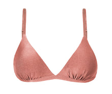 Cargar imagen en el visor de la galería, Product Front: Rio De Sol Sostén Top Shimmer-Copper Tri-Fixo
