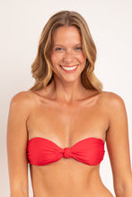 Cargar imagen en el visor de la galería, Gallery: Rio De Sol Sostén Top Microfibra-Chic-Red Bandeau-Joy
