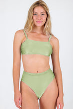 Cargar imagen en el visor de la galería, Gallery: Rio De Sol Conjunto Set Oliva Bandeau-Reto Hotpants
