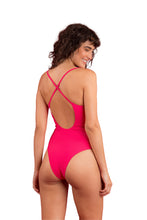Cargar imagen en el visor de la galería, Model Back: Rio De Sol Una Pieza Dots-Virtual-Pink Julia
