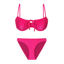 Cargar imagen en el visor de la galería, Product Front: Rio De Sol Conjunto Set Shimmer-Olinda Balconet-Tie Essential-Comfy
