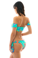 Cargar imagen en el visor de la galería, Image 04: Rio De Sol Sostén Top Acqua Flora Off Shoulder

