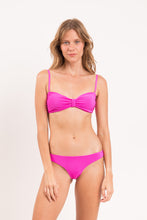 Cargar imagen en el visor de la galería, Model Front: Rio De Sol Conjunto Set Malibu-Rosa Bandeau-Duo Essential
