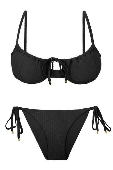 Product Front: Rio De Sol Bragas Bottom Dots-Black Ibiza-Comfy