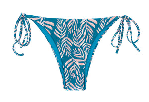 Product Front: Rio De Sol Bragas Bottom Palms-Blue Ibiza