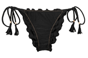 Product Front: Rio De Sol Bragas Bottom Shimmer-Black Frufru