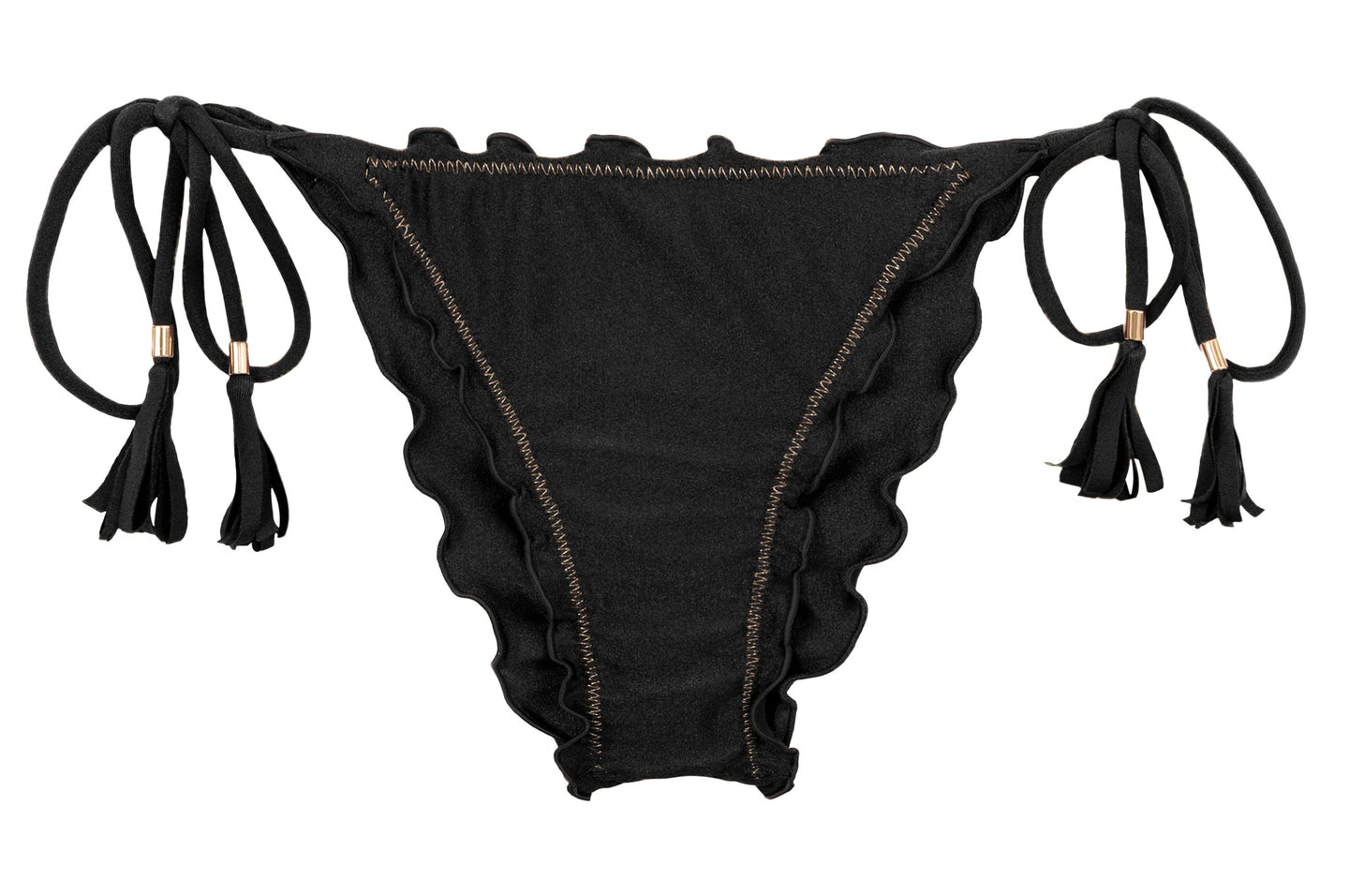 Product Front: Rio De Sol Bragas Bottom Shimmer-Black Frufru
