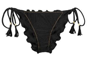 Product Front: Rio De Sol Bragas Bottom Shimmer-Black Frufru-Comfy