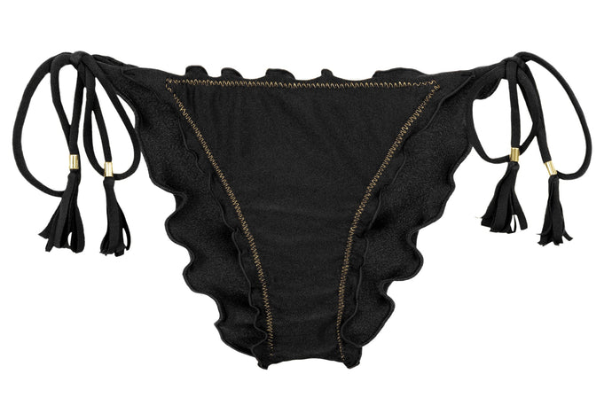 Product Front: Rio De Sol Bragas Bottom Shimmer-Black Frufru-Comfy