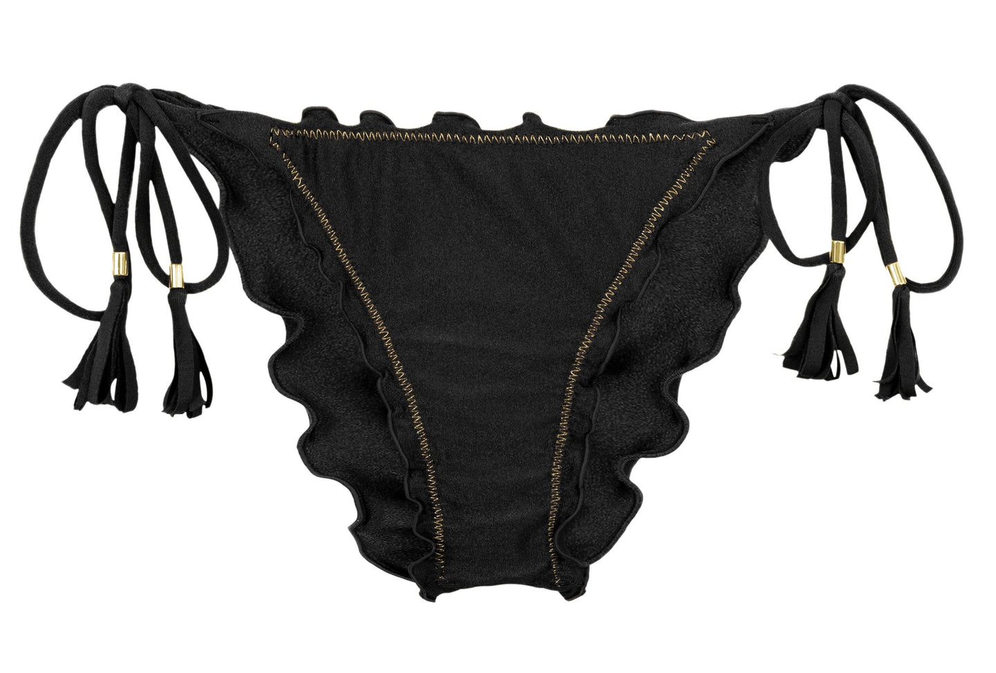 Product Front: Rio De Sol Bragas Bottom Shimmer-Black Frufru-Comfy