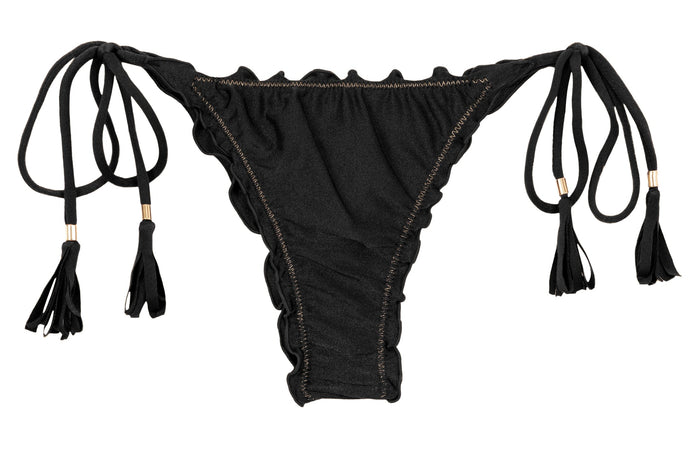 Product Front: Rio De Sol Bragas Bottom Shimmer-Black Frufru-Fio