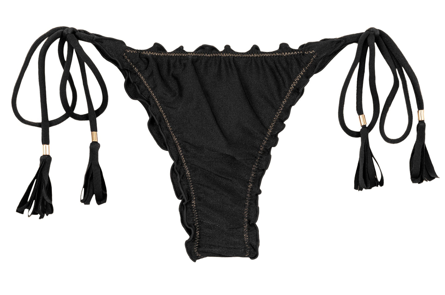 Product Front: Rio De Sol Bragas Bottom Shimmer-Black Frufru-Fio