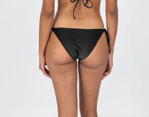 Model Back: Rio De Sol Bragas Bottom Shimmer-Black Ibiza-Comfy