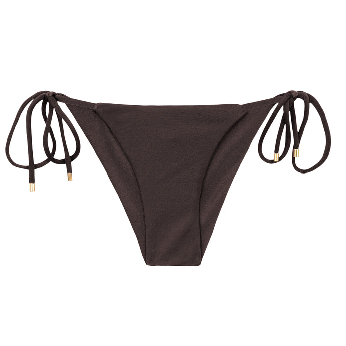 Product Front: Rio De Sol Bragas Bottom Shimmer-Coffee Cheeky-Tie