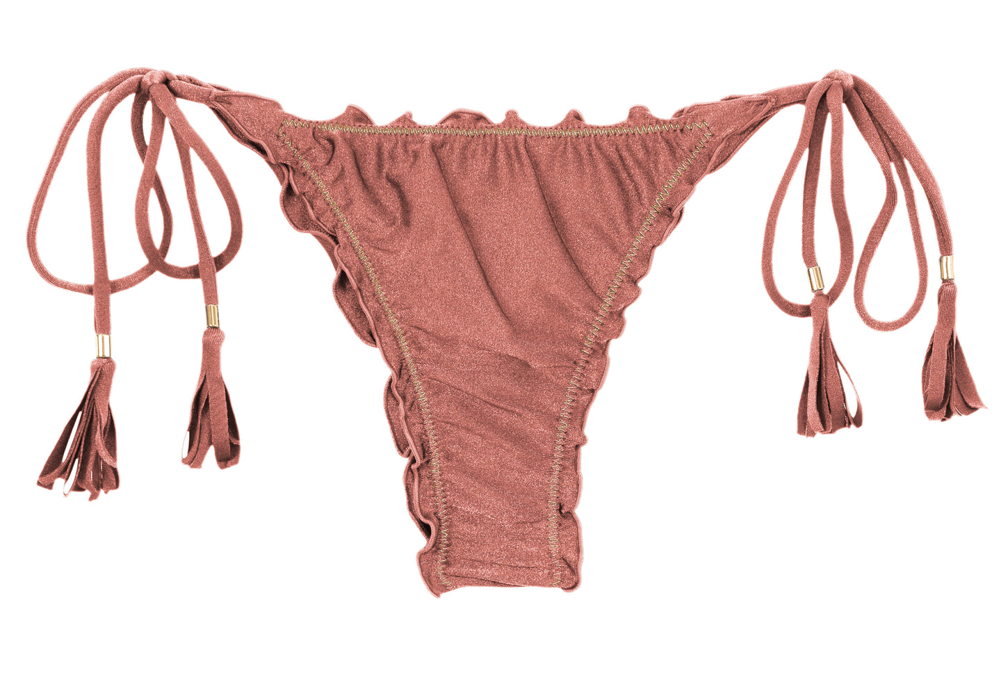 Product Front: Rio De Sol Bragas Bottom Shimmer-Copper Frufru-Fio