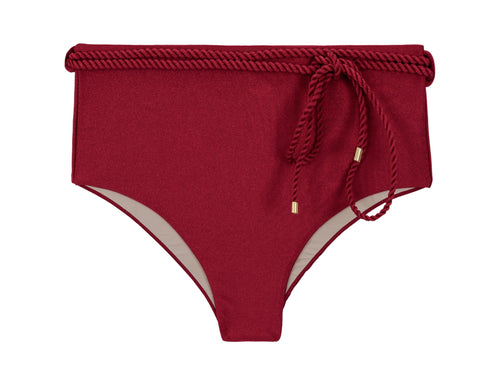 Product Front: Rio De Sol Bragas Bottom Shimmer-Divino Belted-High-Waist