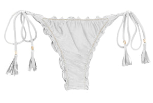 Product Front: Rio De Sol Bragas Bottom Shimmer-White Frufru-Fio