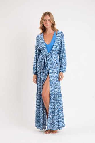 Model Front: Rio De Sol Vestido De Playa Chuva Long Dress Verona