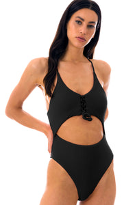 Gallery: Rio De Sol Una Pieza Dots-Black Ivy Strap