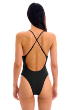 Cargar imagen en el visor de la galería, Model Back: Rio De Sol Una Pieza Dots-Black Ivy Strap
