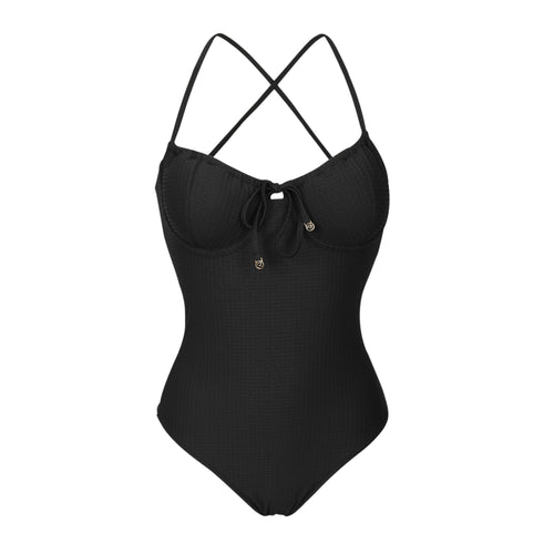 Product Front: Rio De Sol Una Pieza Dots-Black Julia