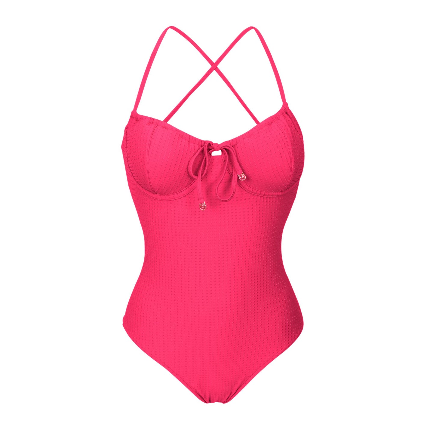 Product Front: Rio De Sol Una Pieza Dots-Virtual-Pink Julia