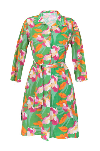 Product Front: Rio De Sol Vestido Camidero Green Bloom Chemise
