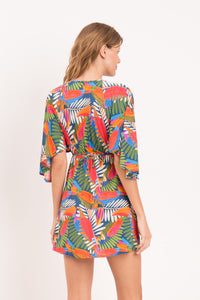 Model Back: Rio De Sol Vestido De Playa Jungle Mini Dress