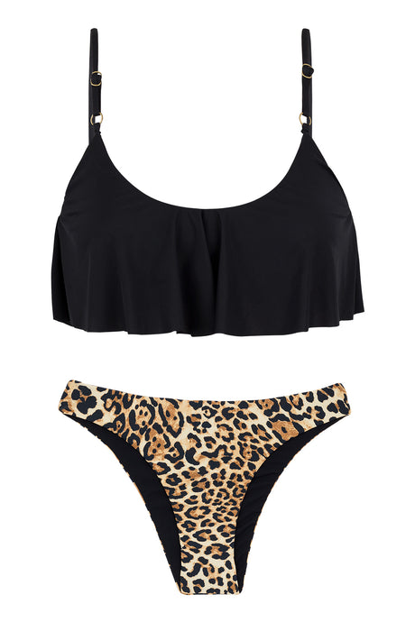Product Front: Rio De Sol Conjunto Leopardo Black Babado