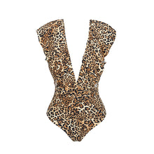 Cargar imagen en el visor de la galería, Product Front: Rio De Sol Una Pieza Leopardo Frill
