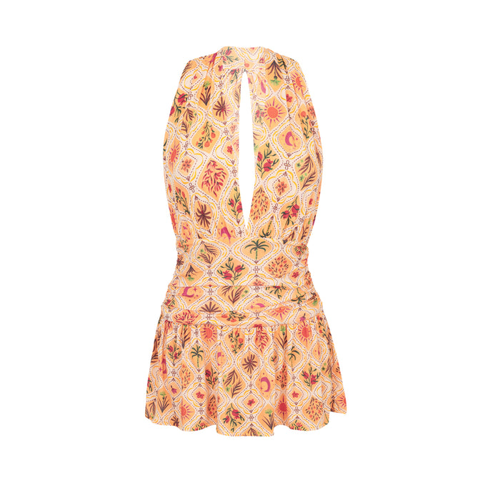Product Front: Rio De Sol Vestido De Playa Mosaico Low Cut Dress